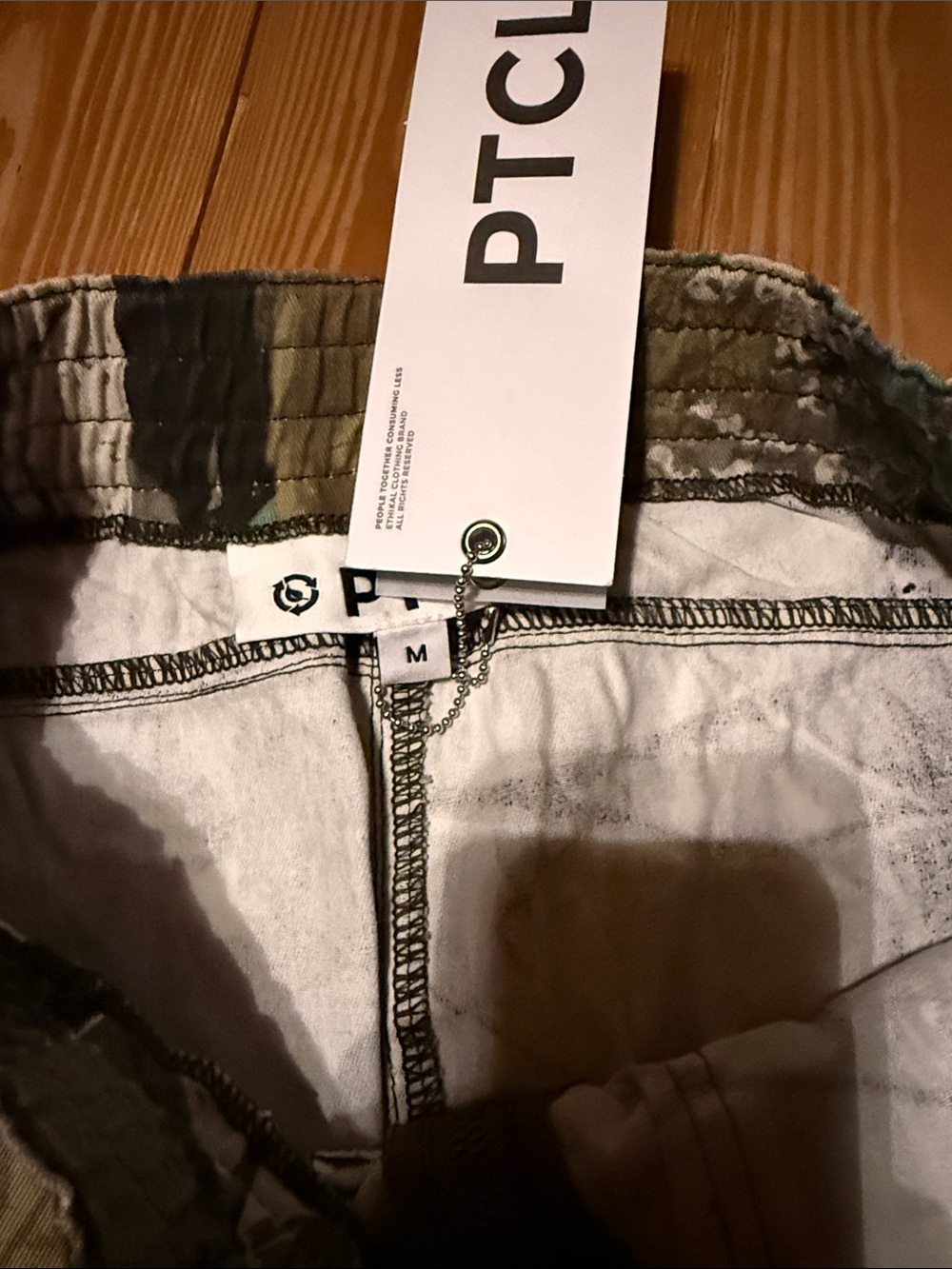 Camouflage Front-Pocket Mini Skirt - Green, Brown, Black - Picture 2 of 4